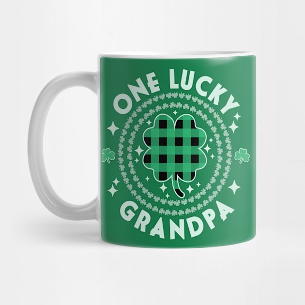 One Lucky Grandpa Green Irish Shamrocks St Patricks Day by OrangeMonkeyArt